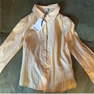 Bershka Butter Striped Fitted Shirt